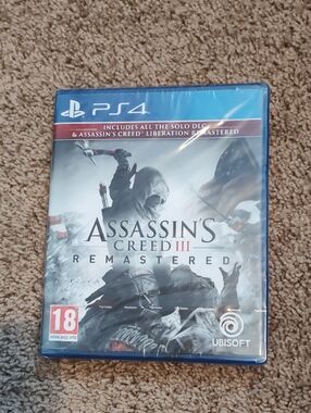 PS4 Assassin's Creed III Remastered - White, Blue Cover
